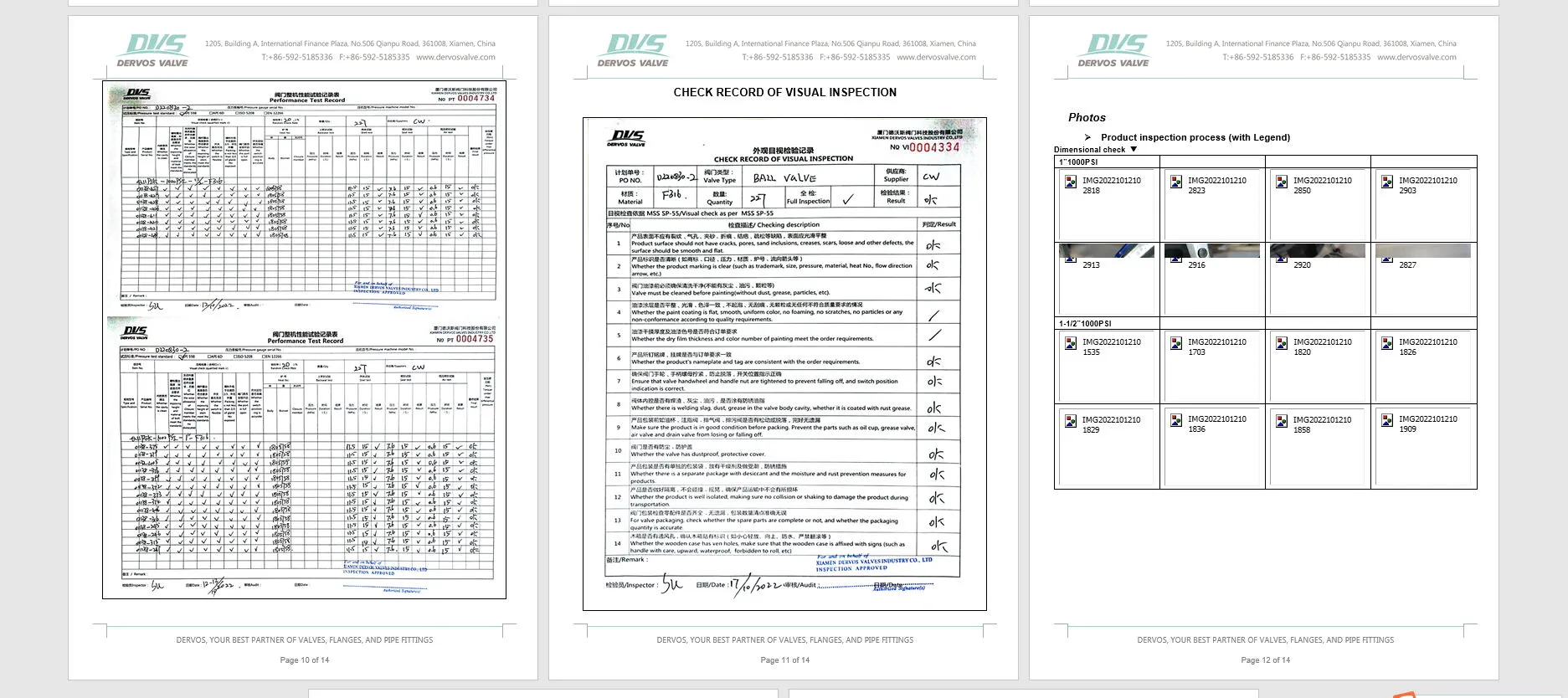 Inspection report