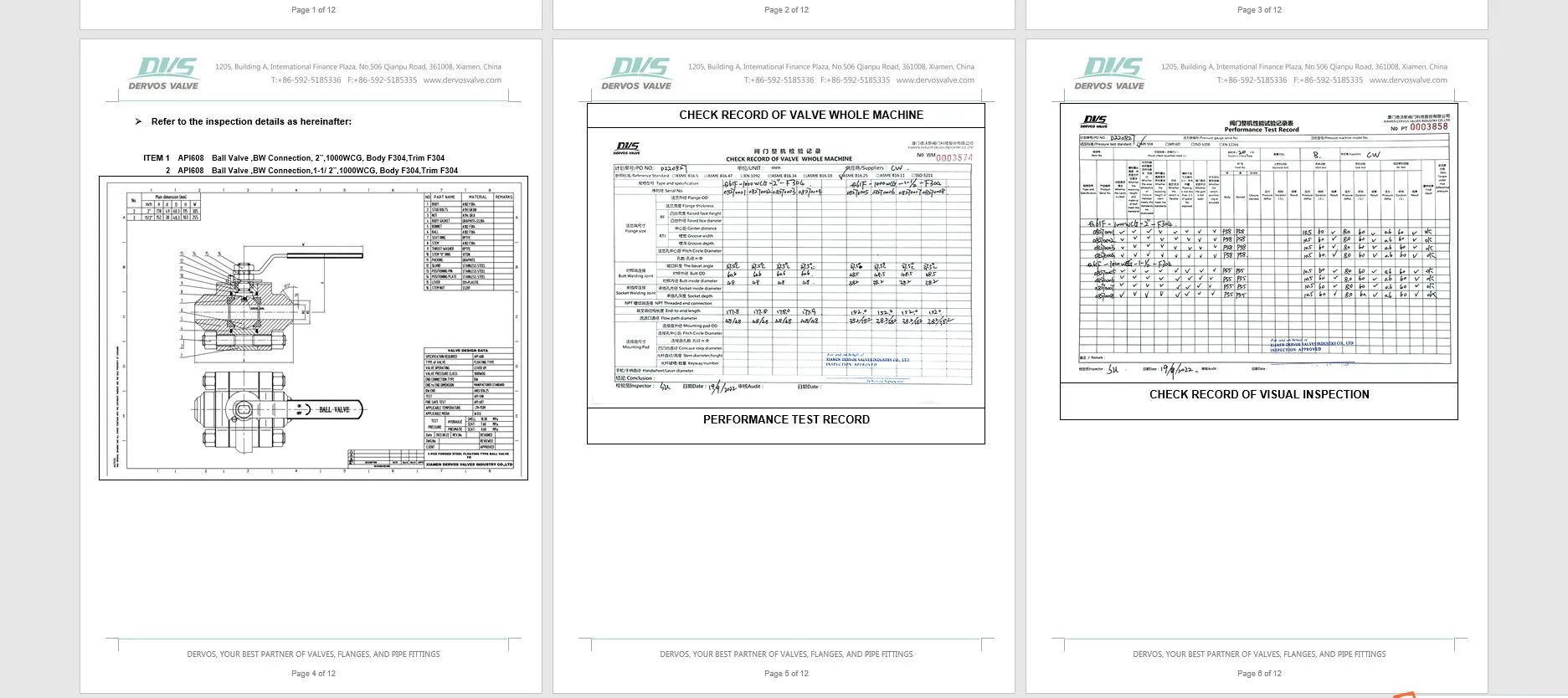 Inspection report