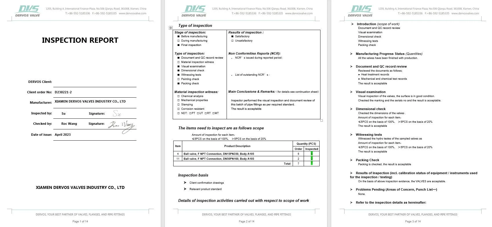 Inspection Report