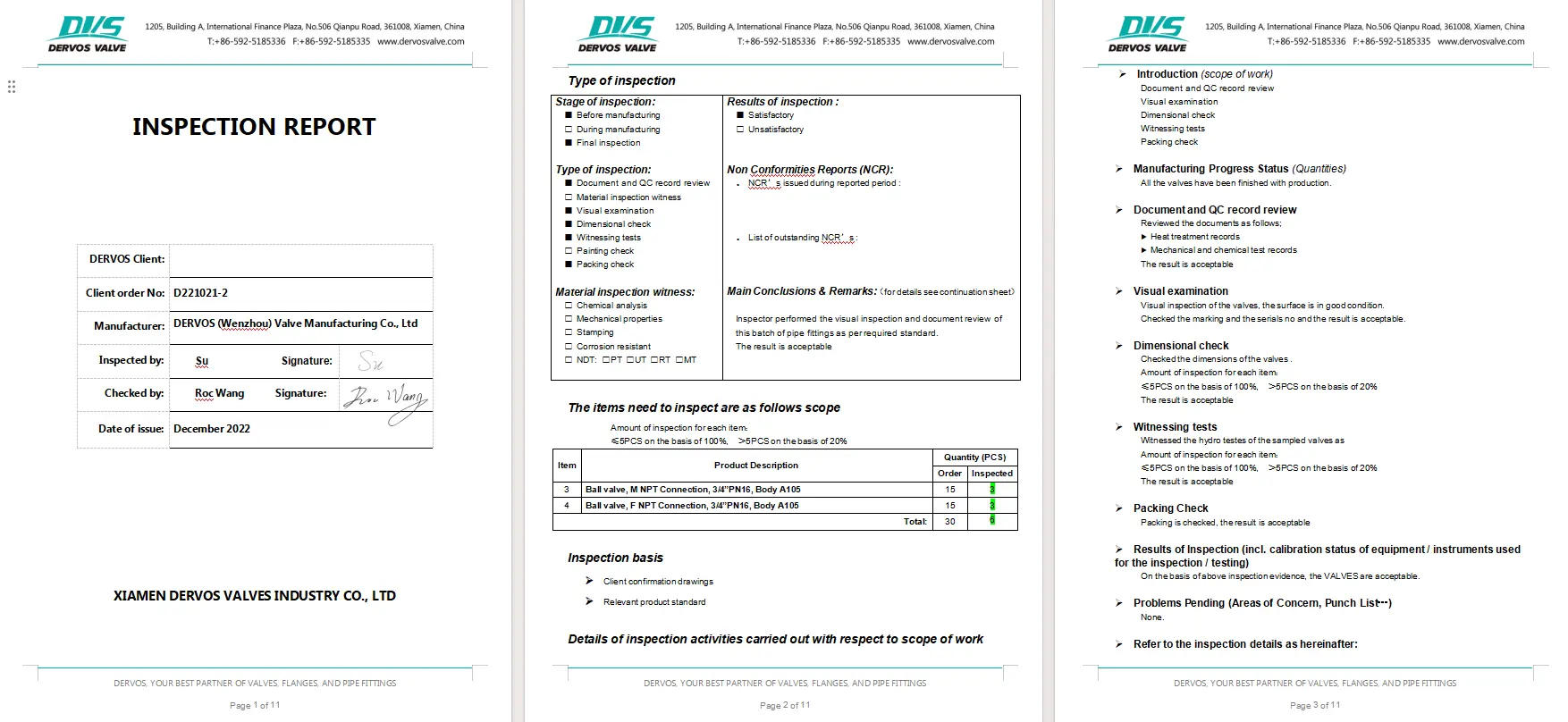 Inspection Report