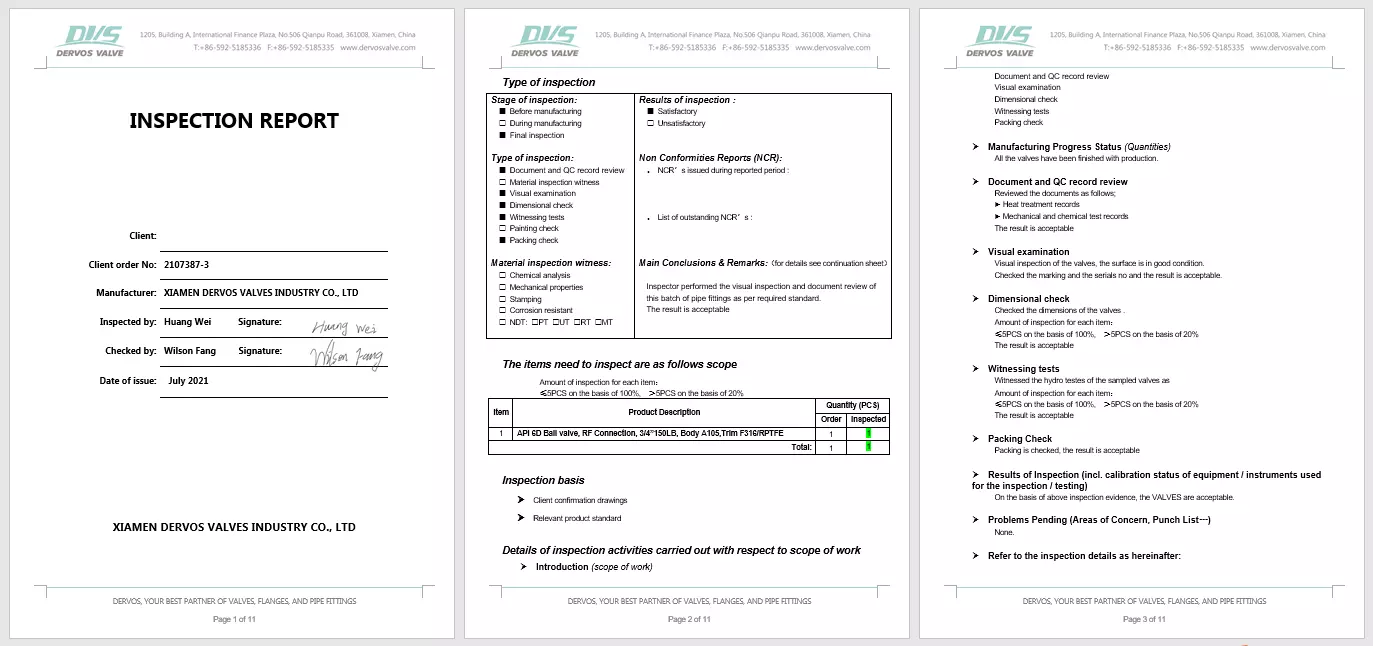 Inspection Report One