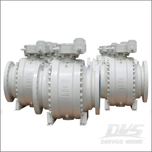 Cast Steel Ball Valve, WCB, API 6D, DN600, PN50, Gearbox Operation