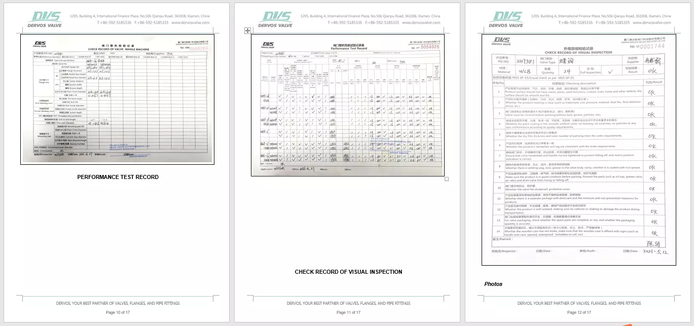 Fluorine Lined Ball Valve Inspection Report 