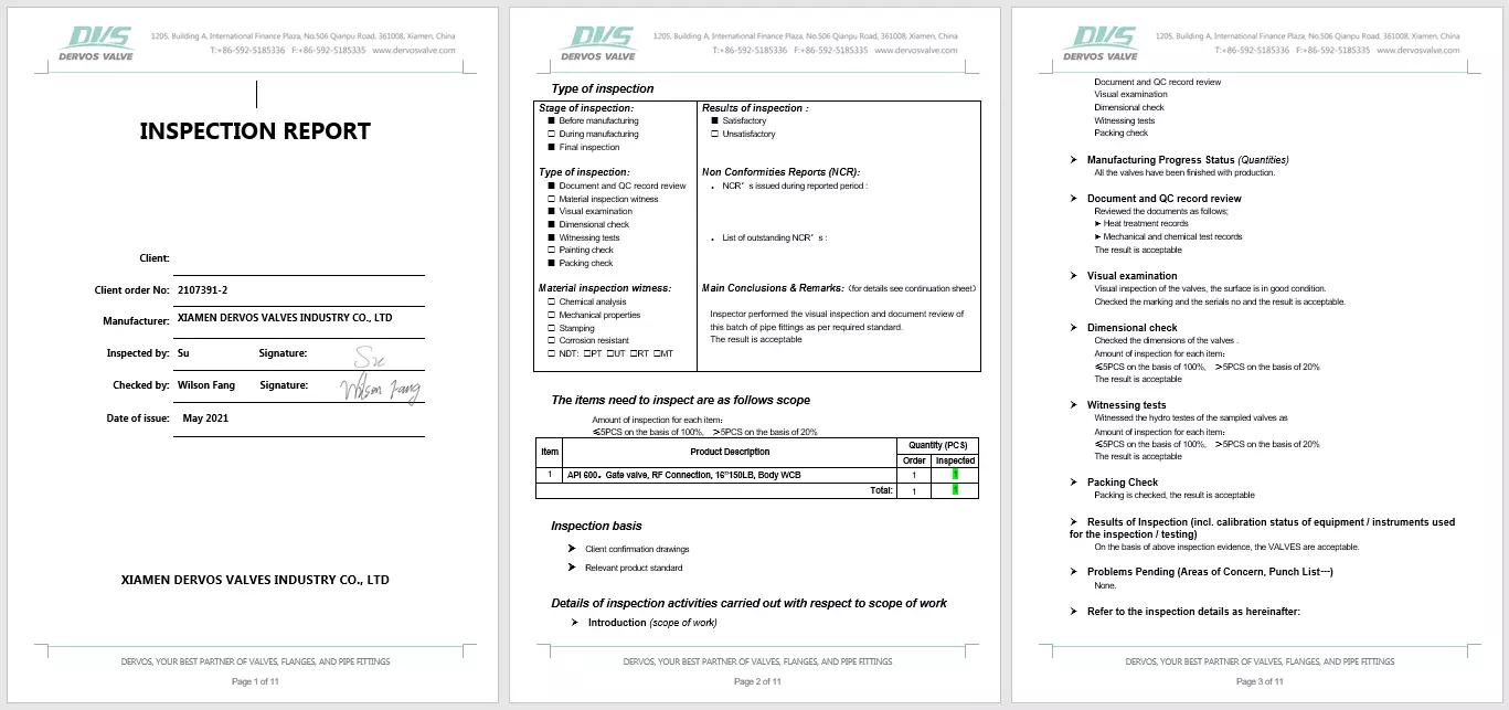 Inspection Report One