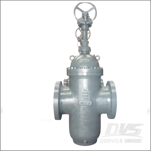 Cast Steel Flat Gate Valve, API 6D, 24 Inch, Class 600, RF End