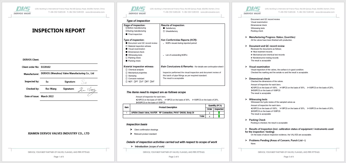 Inspection Report One