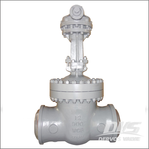 BW Gate Valve, WCB, API 600, 12 Inch, Class 900, Butt Welded