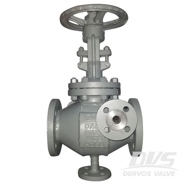 EN 1984 Heating Jacket Gate Valve, DN50, PN25, WCB, Handwheel