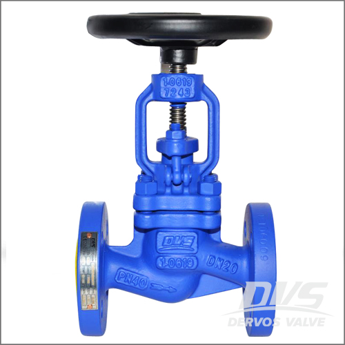 1.0619 Cast Steel Globe Valve, DN20, PN40, Rased Face, DIN 3356