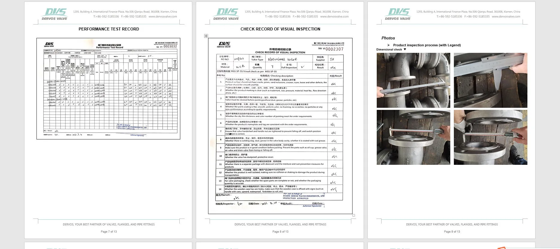 Inspection report