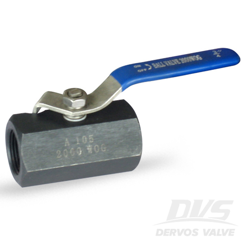 1PC Ball Valve, 0.75 Inch, 2000WOG, NPT, A105