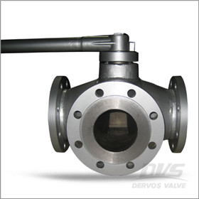 Three Way Plug Valve, 4 Inch, Wrench Operated