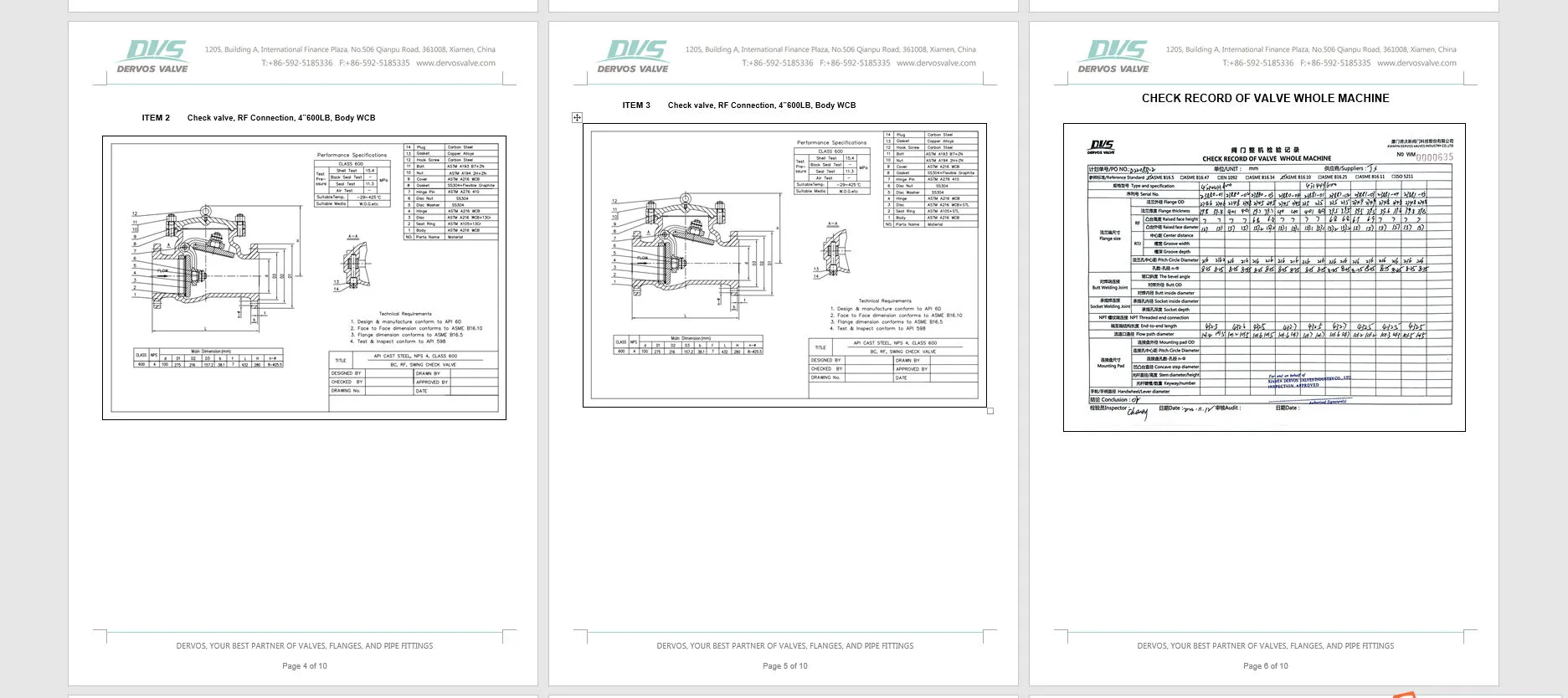 Inspection report