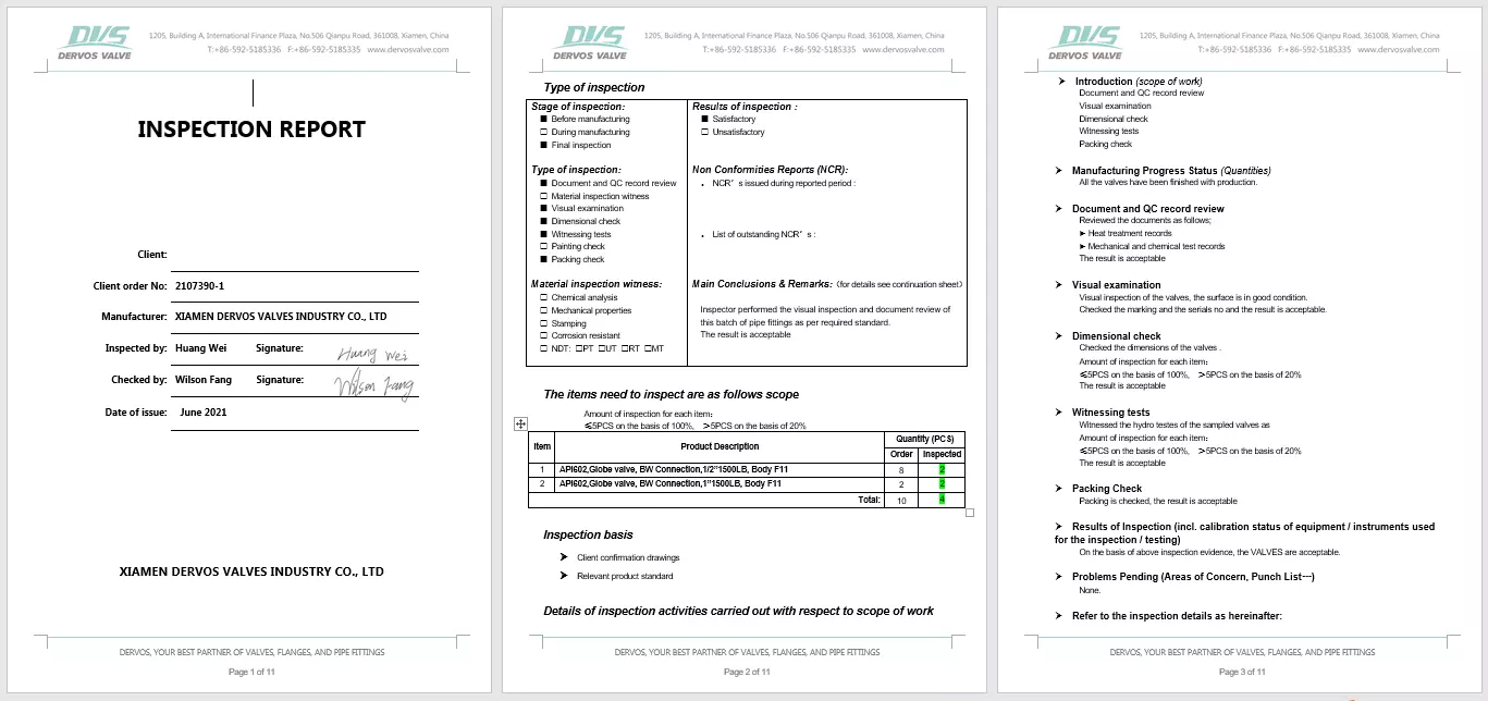 Inspection Report One