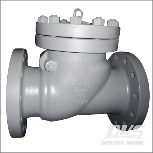 Cast Steel Check Valve, WCB, API 6D, BS 1868, 6IN, 300 LB, RF