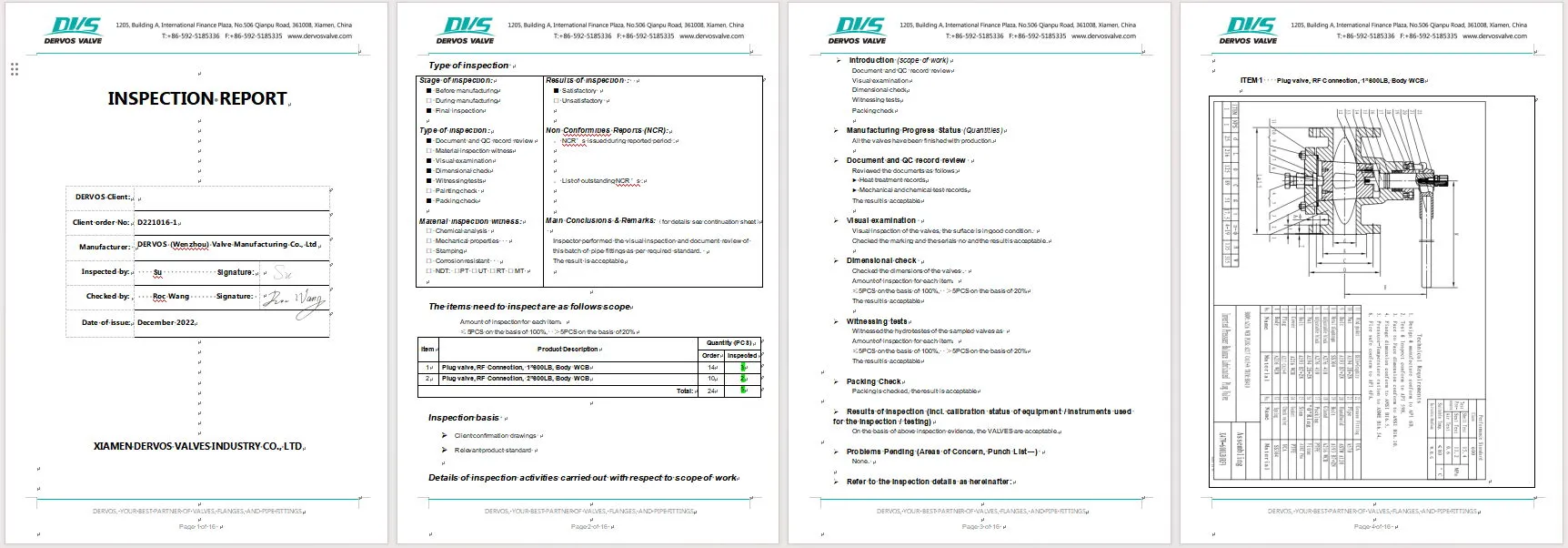 Inspection report