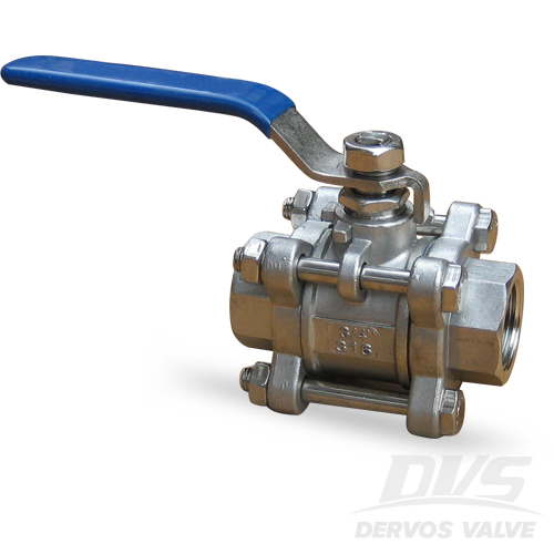 3PCS Ball Valve, DN20, 1000WOG, NPT, 316