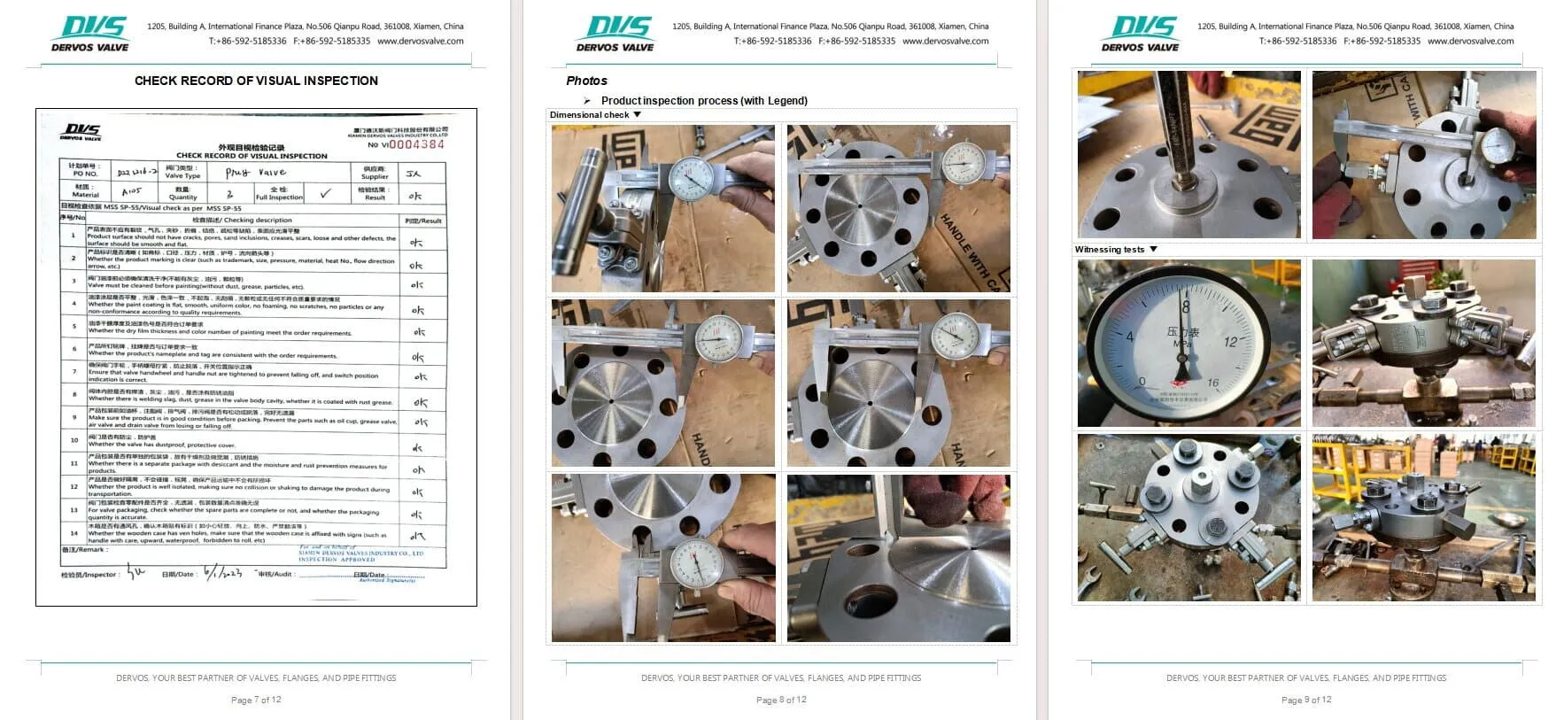 Inspection Report for Slimline Monoflange