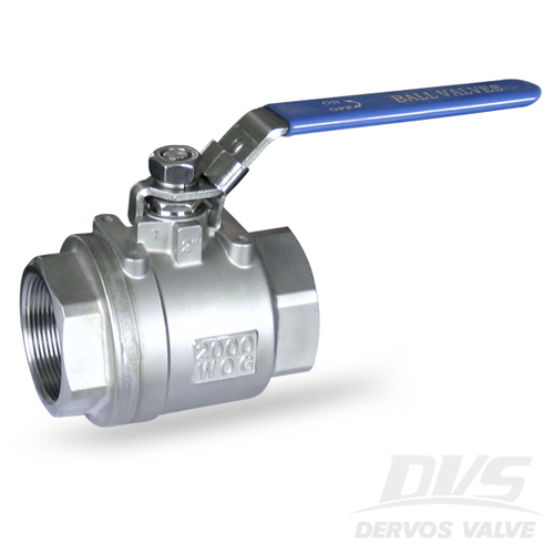 2PCS Ball Valve, 2 Inch, 2000psi, FNPT, 316