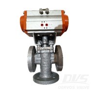 API 599 Three Way Plug Valve, 50A, JIS 10K, A216 WCB, RF