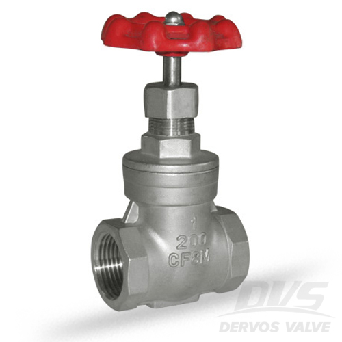 1 Inch Gate Valve, Class 200, NPT, CF8M