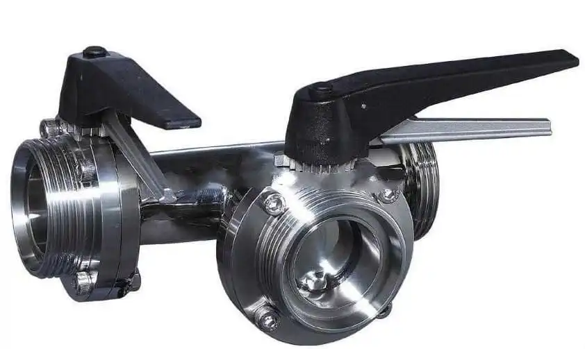 3 way sanitary butterfly valves