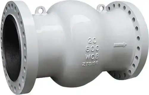 Axial flow check valves