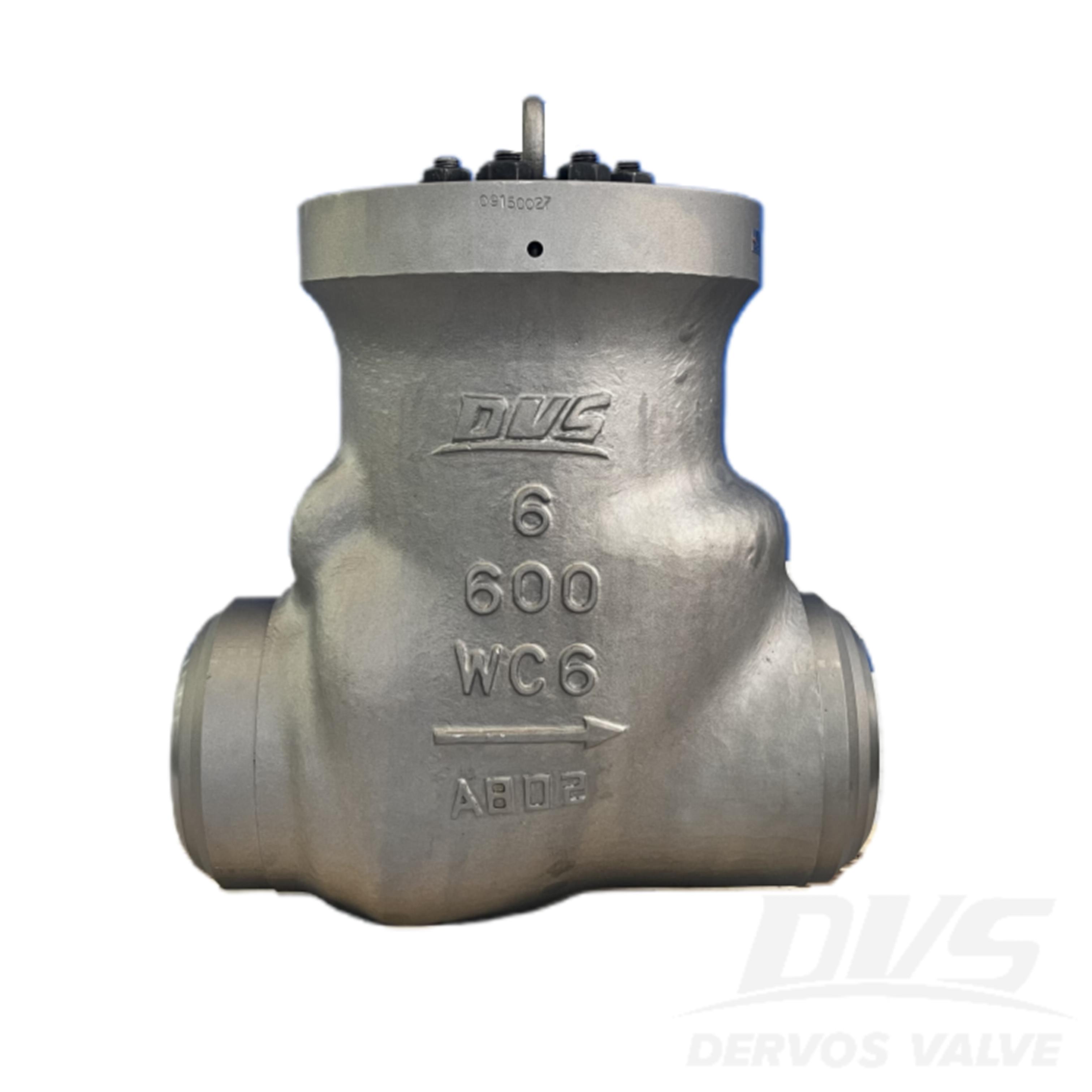 6" 600LB Swing Check Valve WC6 BW SCH 80