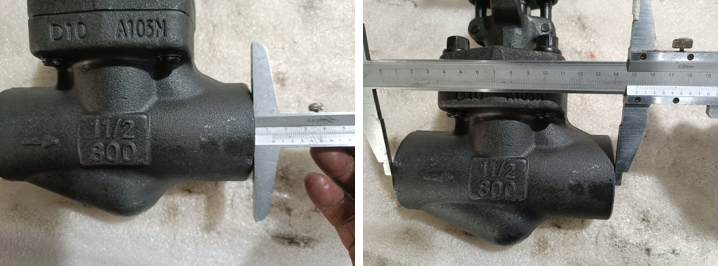 1-1/2" 800LB Forged Steel Globe Valve ASTM A105N+STL SW H.W.