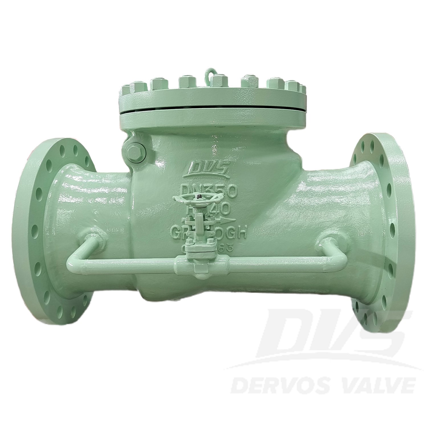DN350 PN40 Cast Steel Swing Check Valve with Bypass BC RF