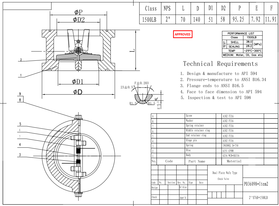 Wafer Type Check Valve