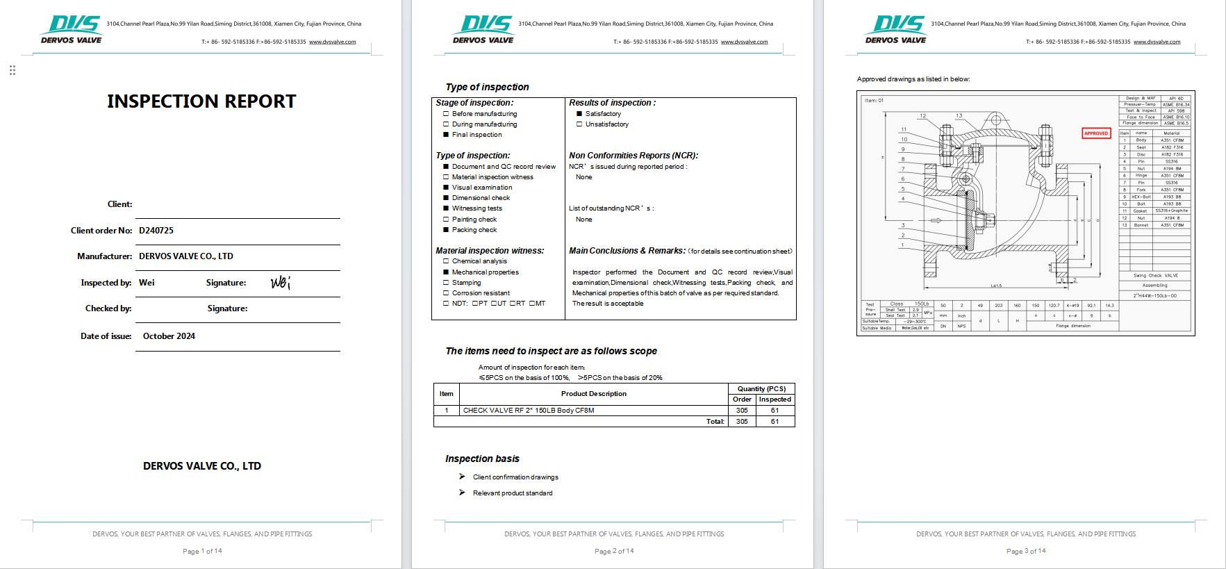 Stainless Steel Swing Check Valve