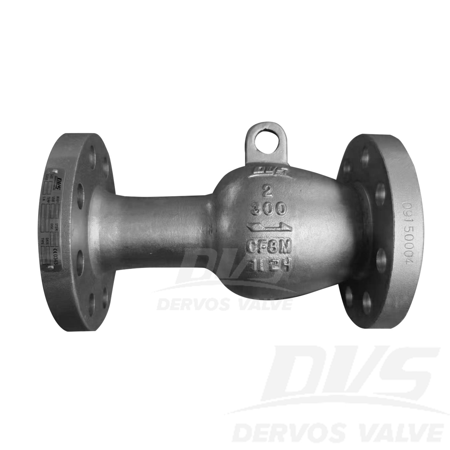 Axial Flow Check Valve 2" 300LB CF8M API 6D