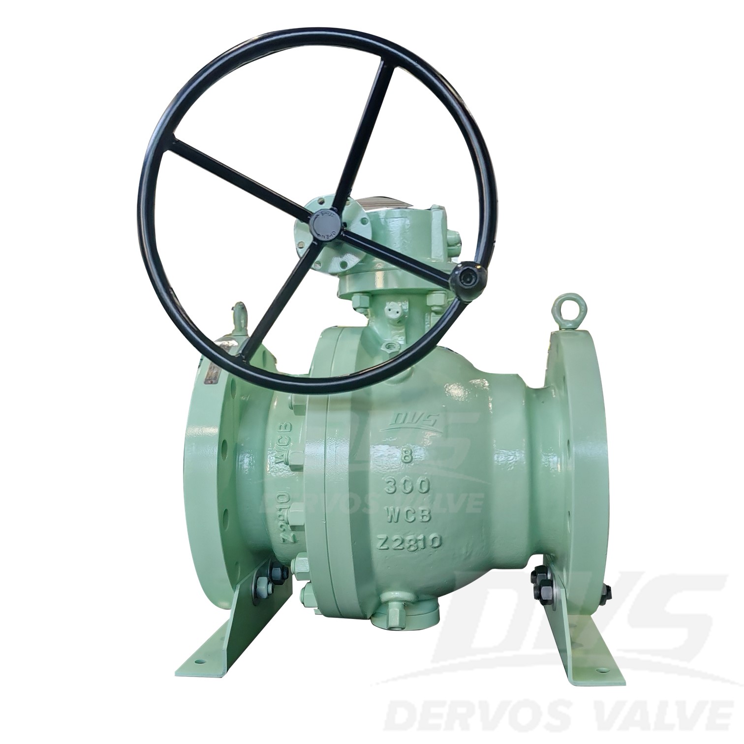 Cast Steel 2 Piece Trunnion Ball Valve 8" 300LB WCB RF