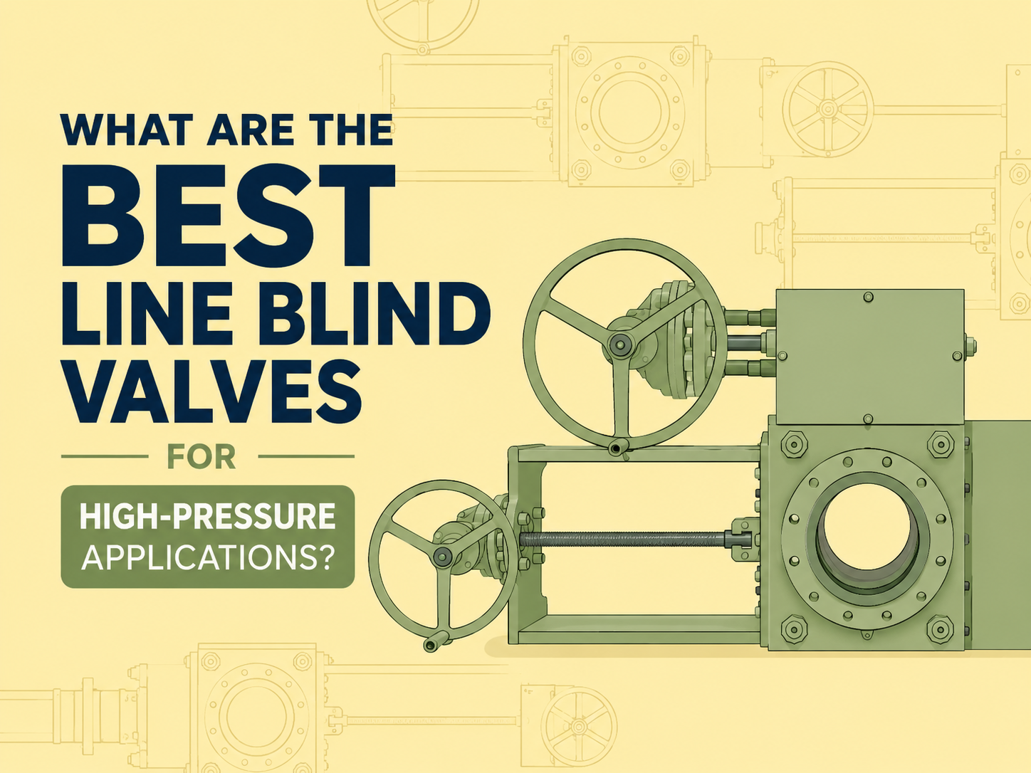What Are the Best Line Blind Valves for High-Pressure Applications?