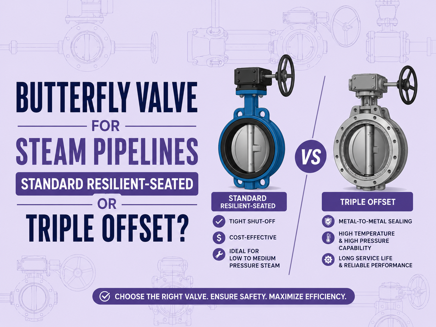 Butterfly Valve for Steam Pipelines: Standard Resilient-Seated or Triple Offset?