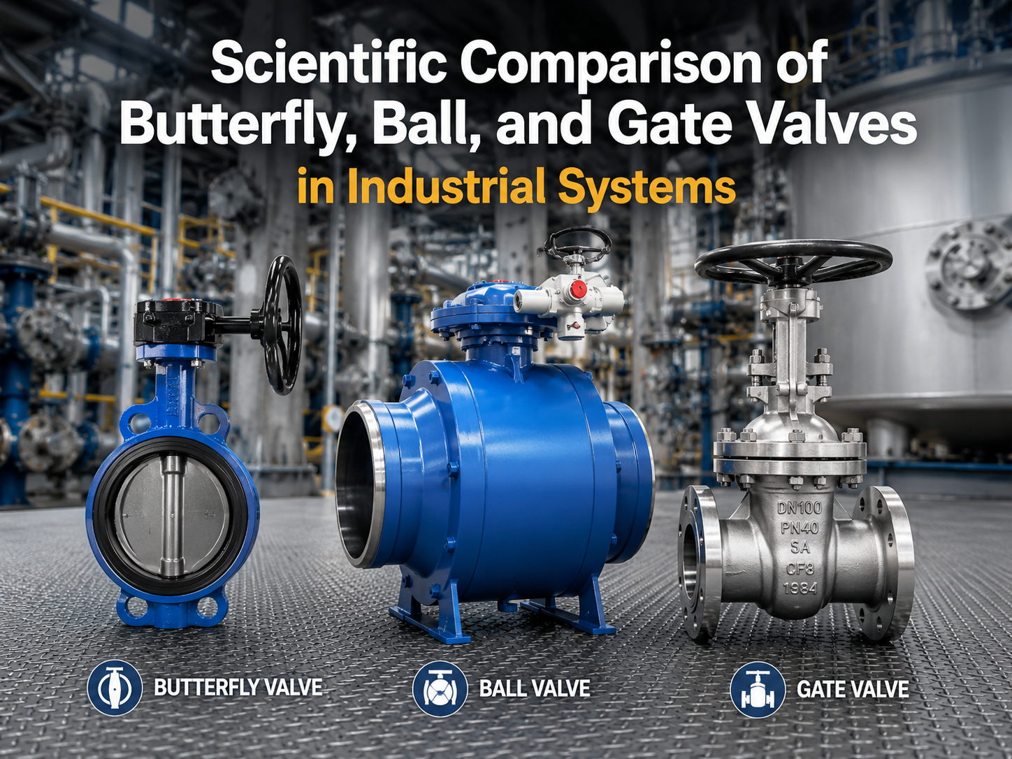 Scientific Comparison of Butterfly, Ball, and Gate Valves in Industrial Systems