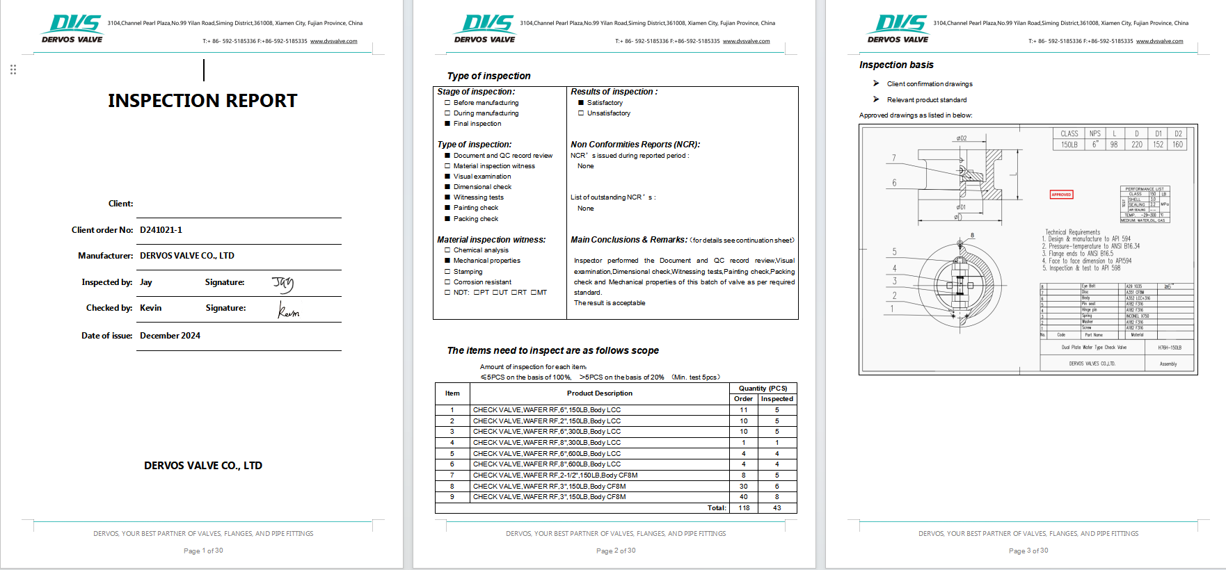 Dual Plate Wafer Type Check Valve