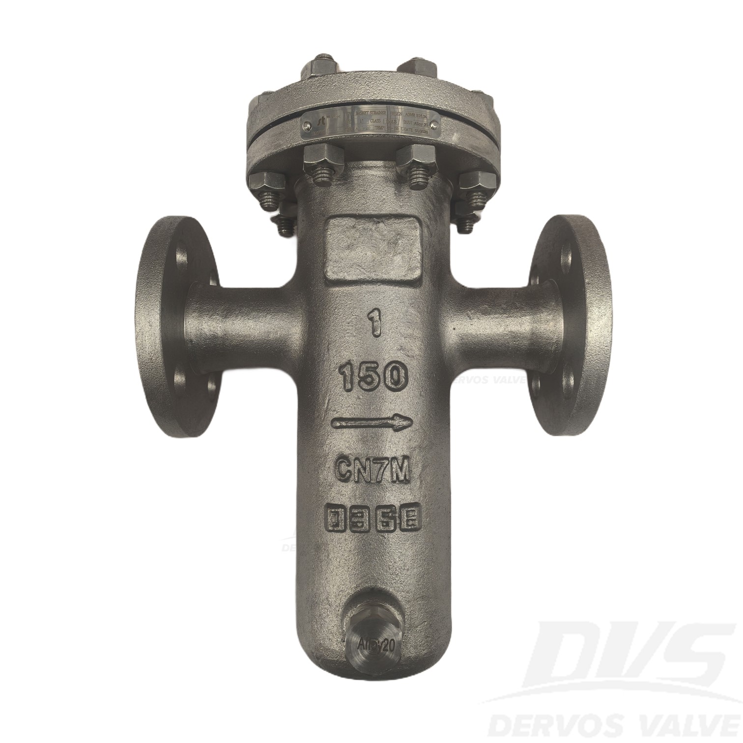 Single Basket Strainer 1" 150LB CN7M RF