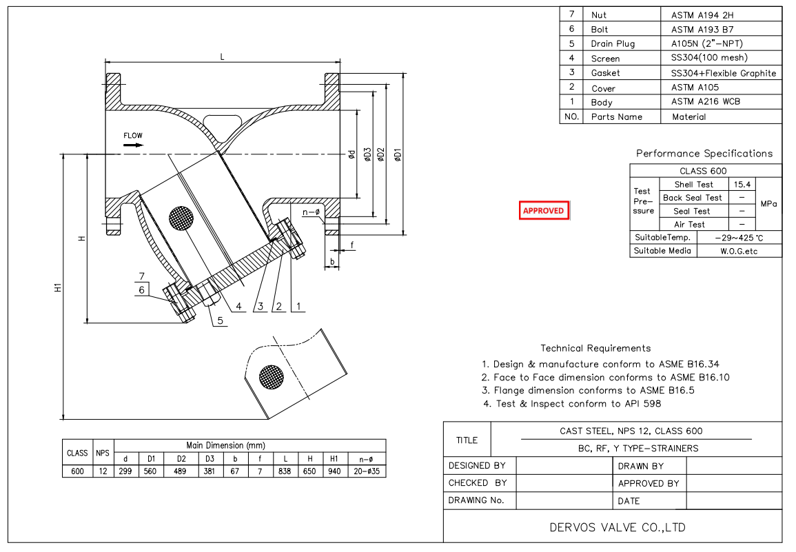 Y Type Strainer